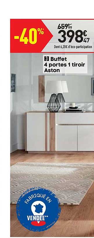 Buffet 4 Portes 1 Tiroir Aston