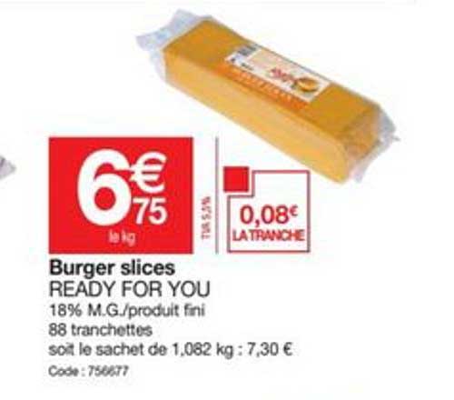 burger slices ready for you