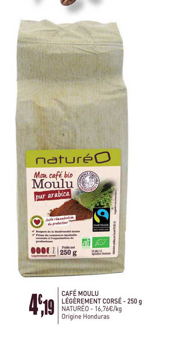 Café Moulu Légèrement Corsé