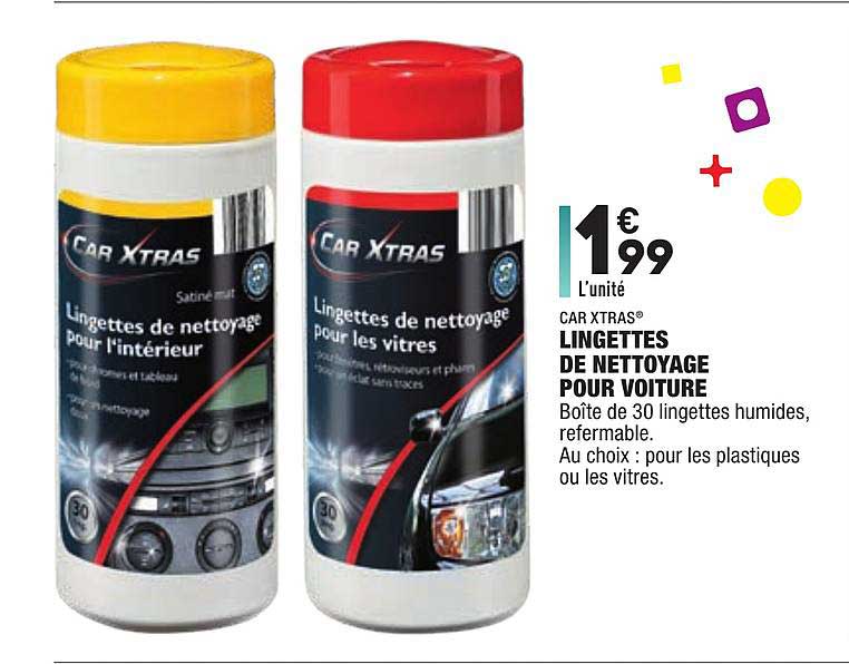 car xtras lingettes de nettoyage pour voiture