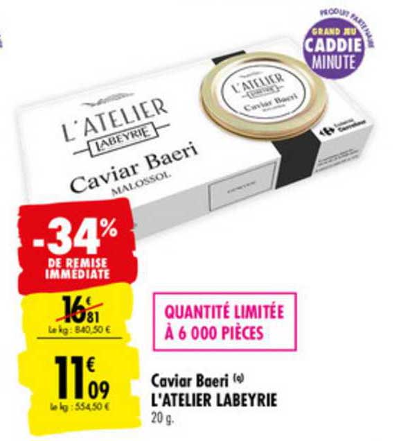 caviar baeri l'atelier labeyrie
