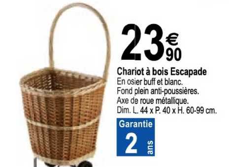 chariot à bois escapade