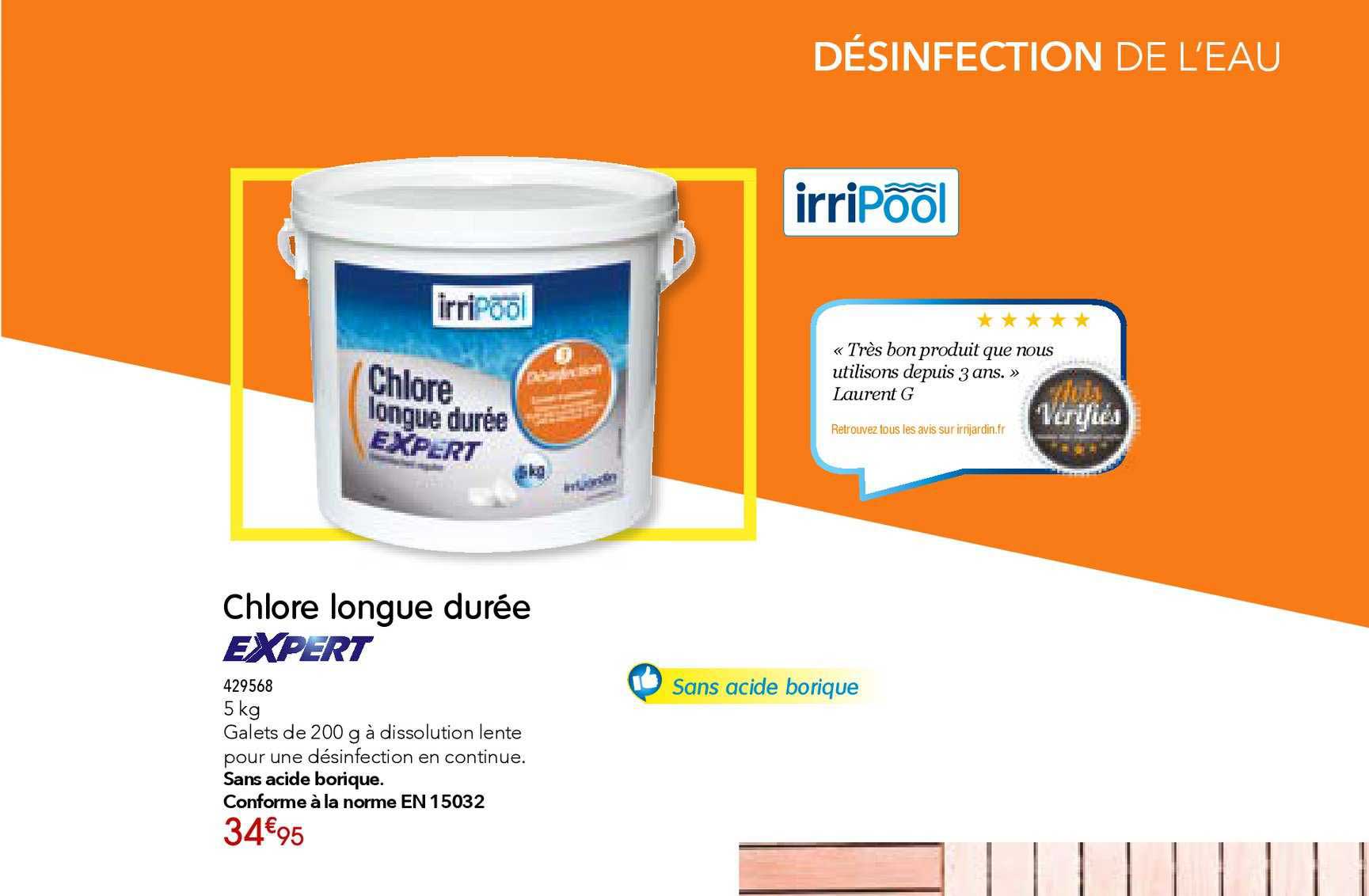 chlore longue durée expert irripool