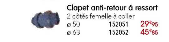 clapet anti retour à ressort