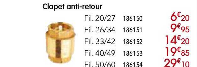 clapet anti retour