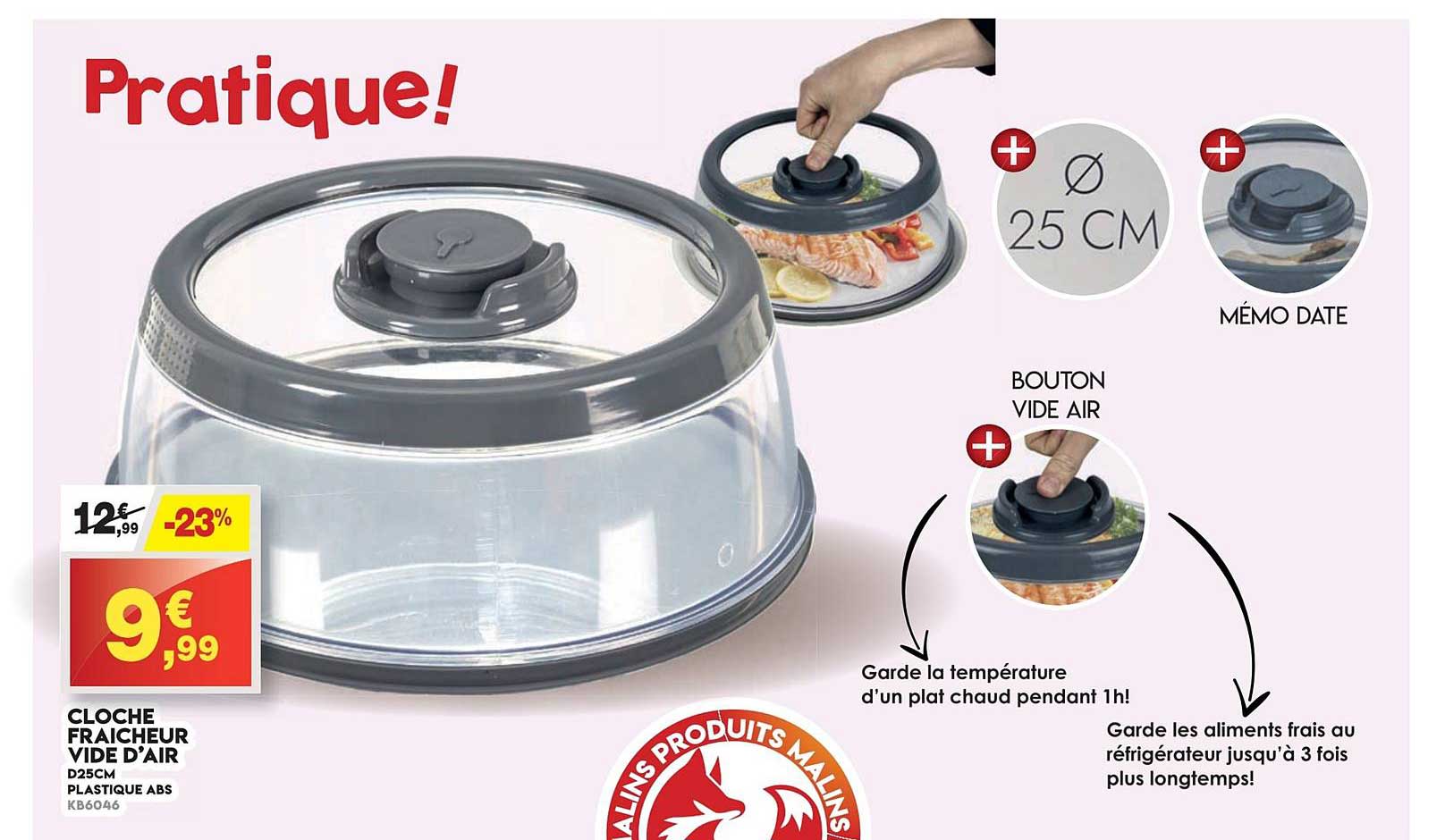 cloche fraîcheur vide d'air