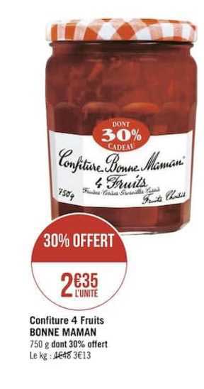 confiture 4 fruits bonne maman