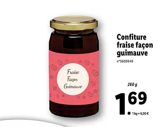 confiture fraise façon guimauve