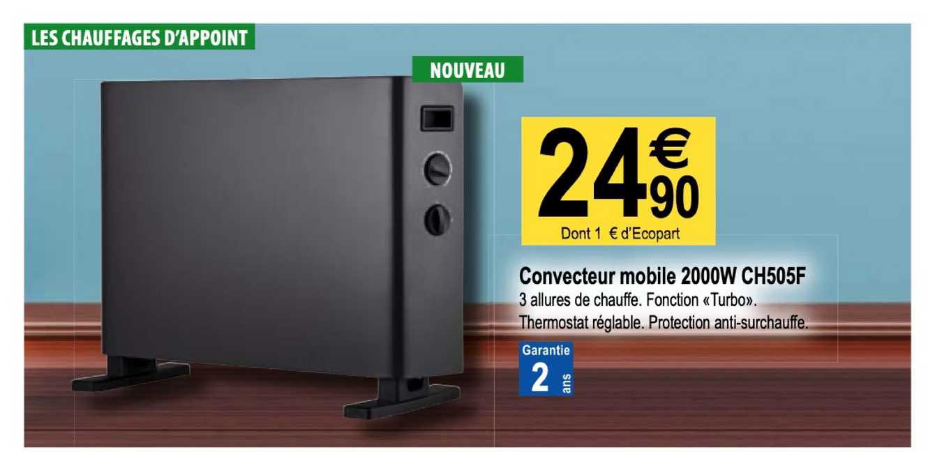 convecteur mobile 2000w ch505f