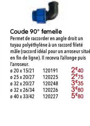 coude 90° femelle