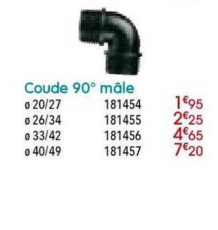 coude 90° mâle