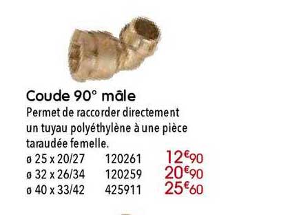 coude 90° mâle