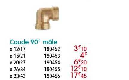 coude 90° mâle