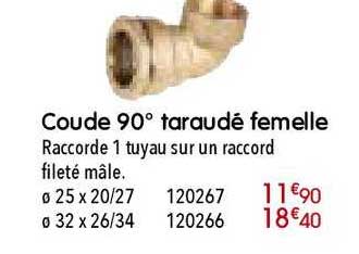 coude 90° taraudé femelle