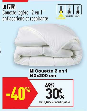 couette 2 en 1 140x200 cm
