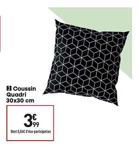 coussin quadri 30x30 cm