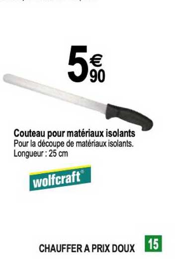 couteau pour matériaux isolants wolfcraft