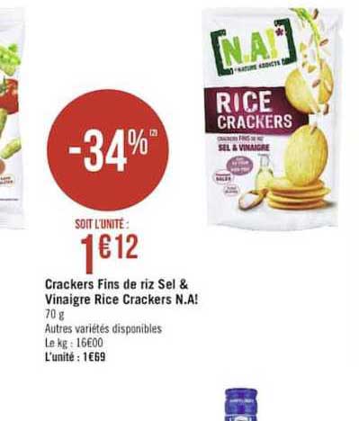 crackers fins de riz sel & vinaigre rice crackers n.a!