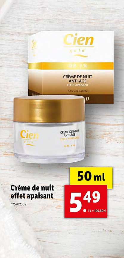 Crème De Nuit Effet Apaisant
