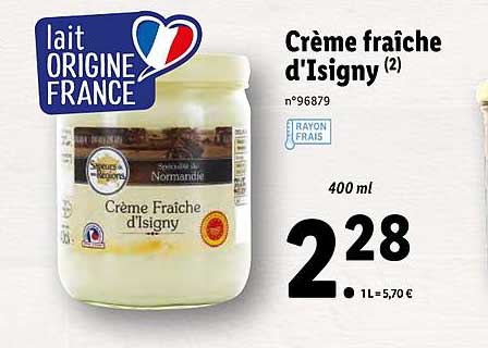 crème fraîche d'isigny