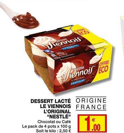 Dessert Lacté Le Viennois L'original Nestlé