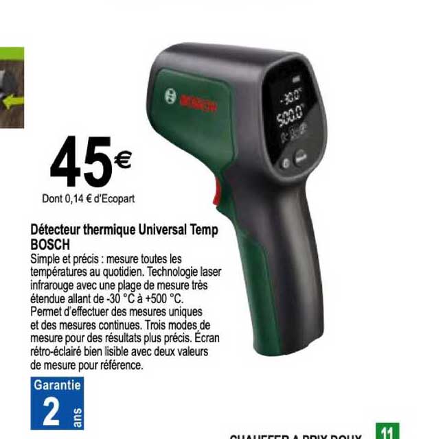 détecteur thermique universal temp bosch