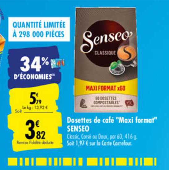 dosettes de café "maxi format" senseo