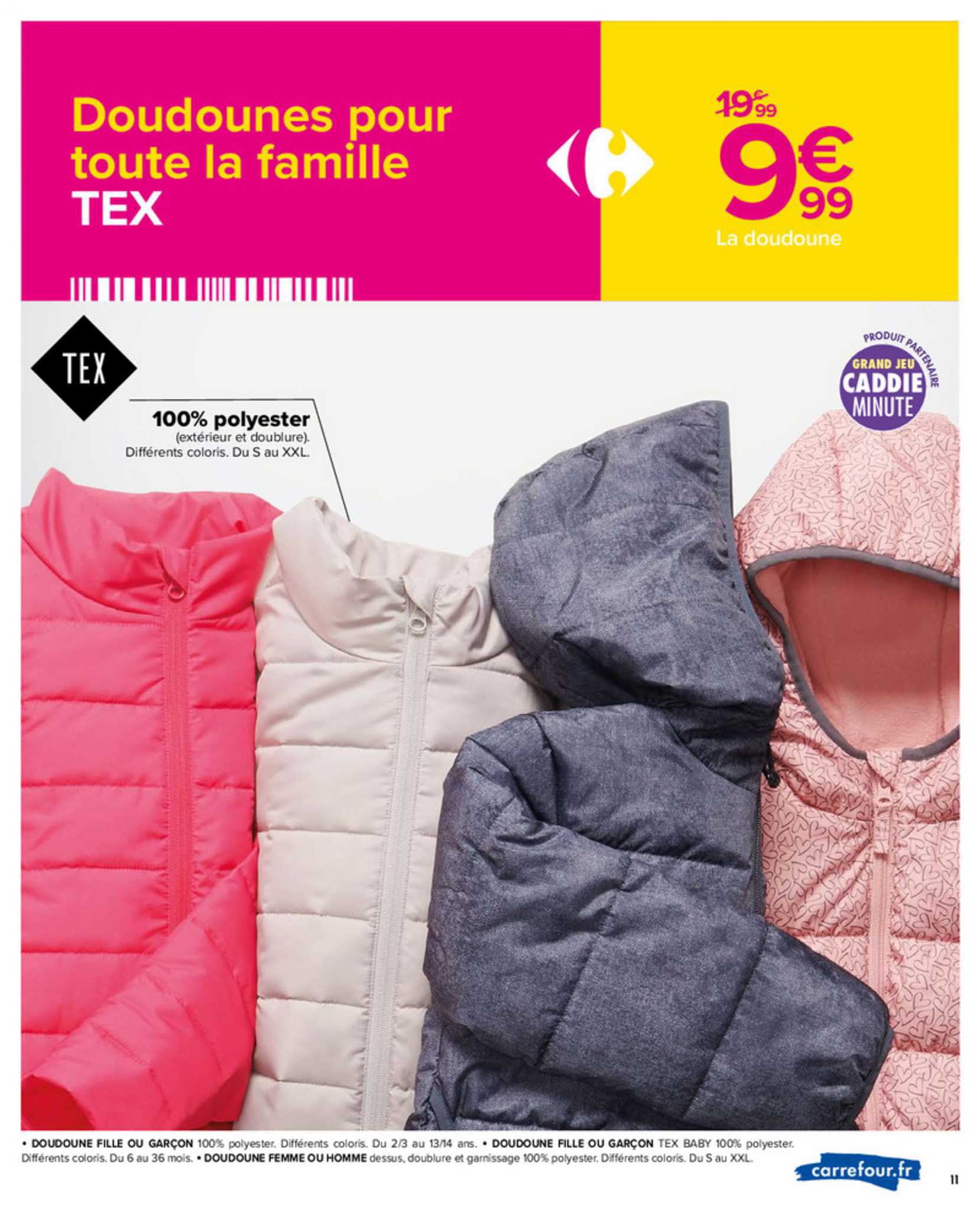 doudounes pour toute la famille tex