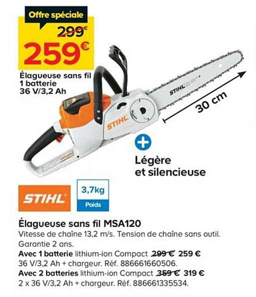élagueuse Sans Fil Msa120 Stihl