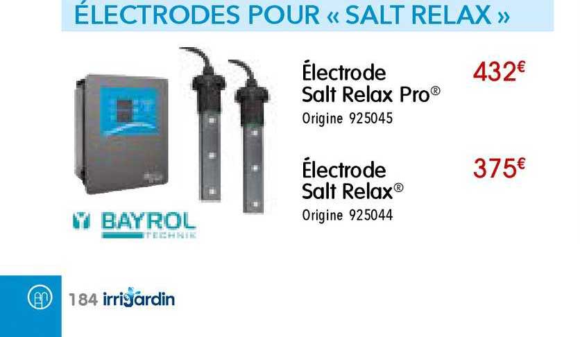 électrode salt relax 		pro électrode salt relax bayrol