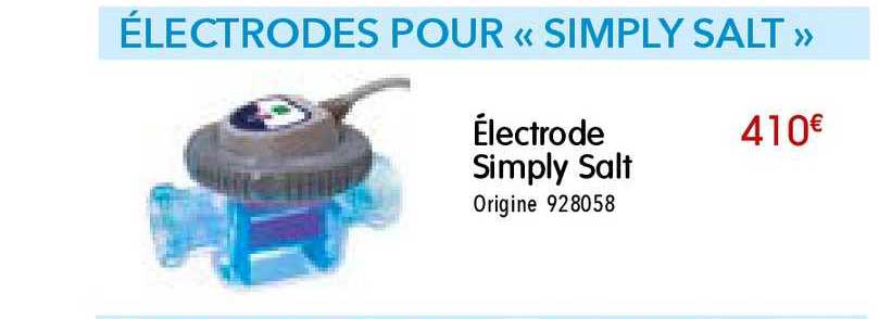électrodes pour simply salt