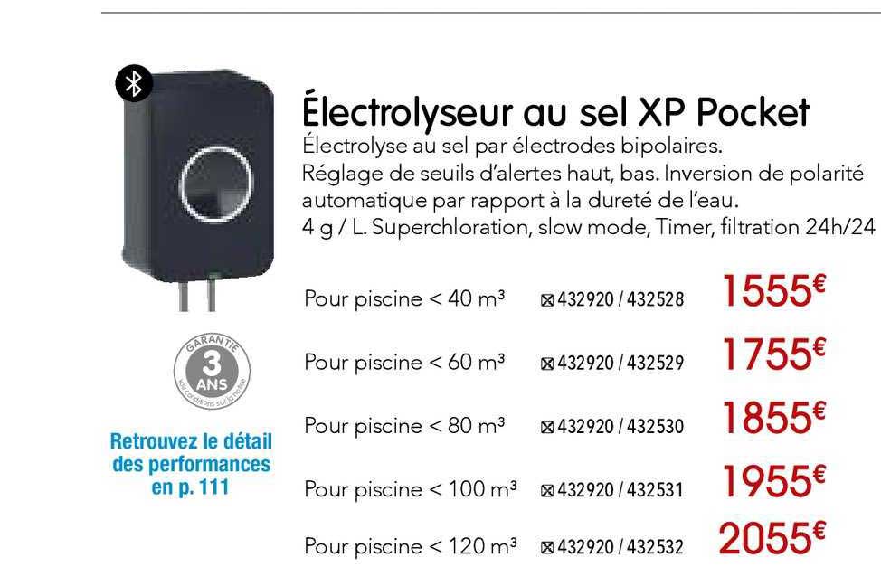 électrolyseur au sel xp pocket