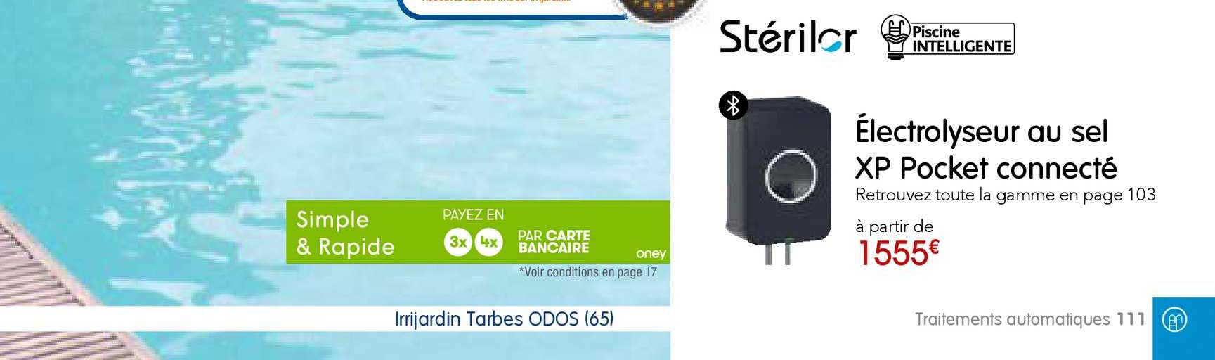 électrolyseur au sel xp pocket connecté stérilor