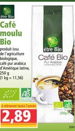 être bio café moulu bio