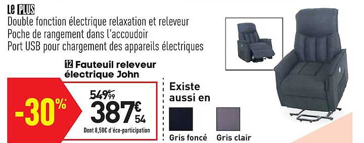 fauteuil releveur électrique john