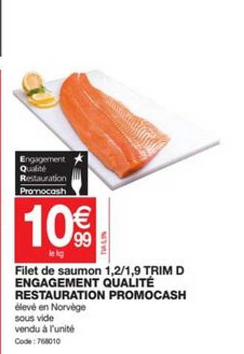 filet de saumon 1.2 1.9 trim d engagement qualité restauration promocash