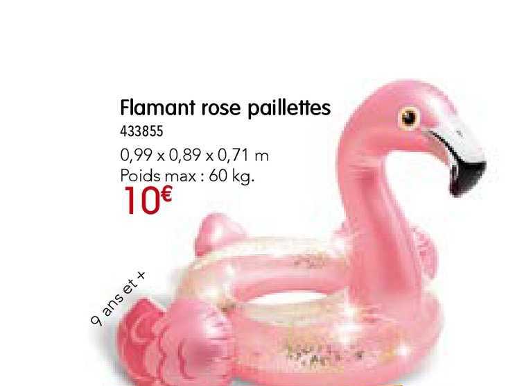 flamant rose paillettes