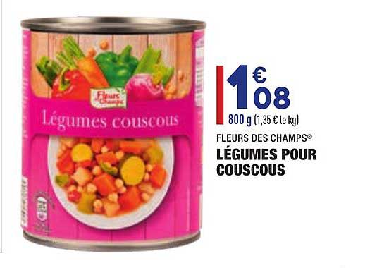 fleurs des champs légumes pour couscous