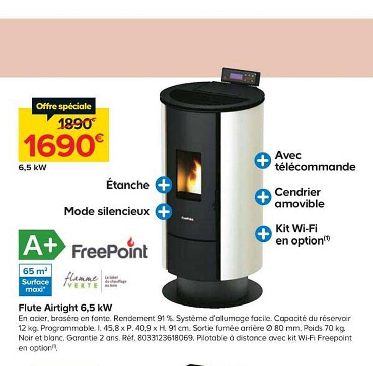 flute airtight 6.5 kw freepoint