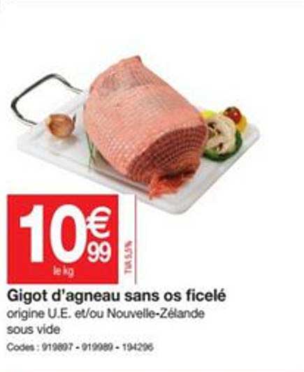 gigot d'agneau sans os ficelé