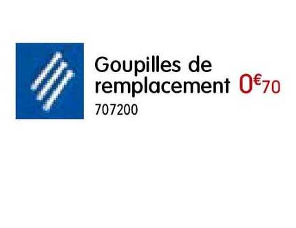 goupilles de remplacement