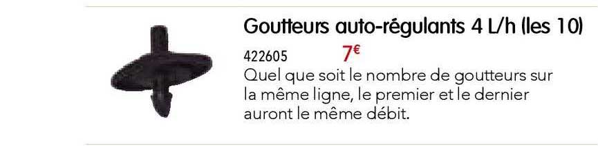 goutteurs auto régulants 4l h (les 10)