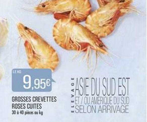 grosses crevettes roses cuites