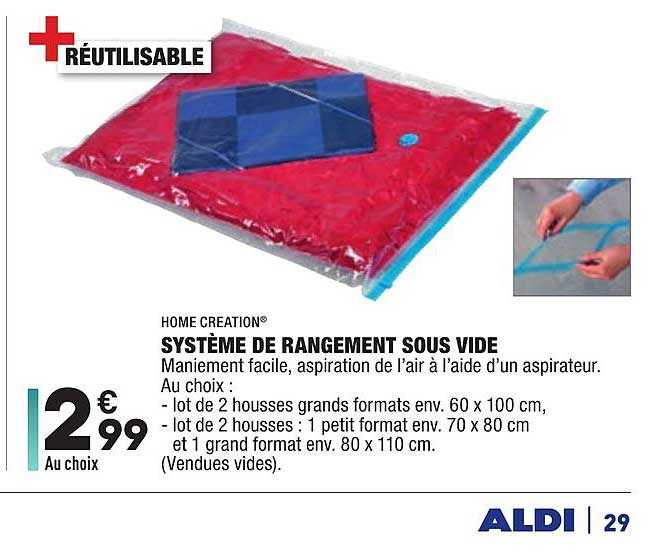 home creation système de rangement sous vide