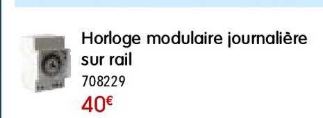 horloge modulaire journalière sur rail