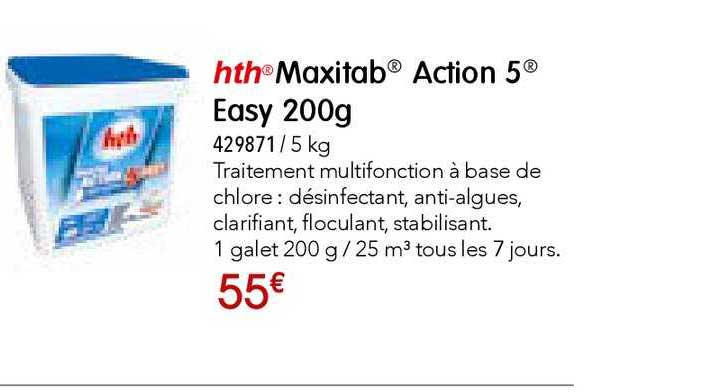 hth maxitab action 5 easy 200g