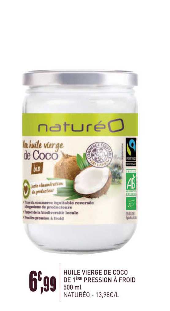 huile vierge de coco de 1ère pression à froid