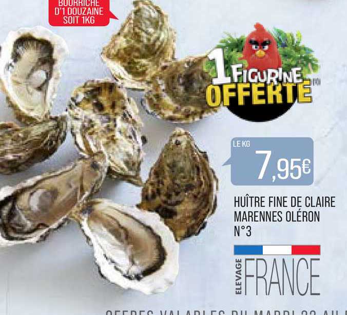 huître fine de claire marennes oléron