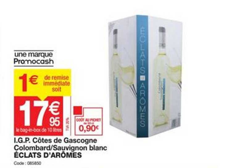 i.g.p. côtes de gascogne colombard sauvignon blanc éclats d'arômes
