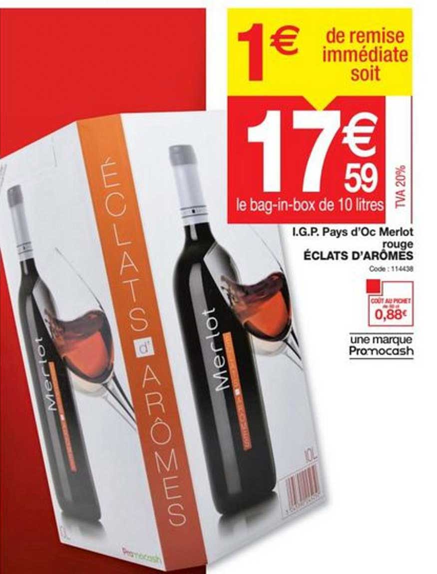 i.g.p. pays d'oc merlot rouge éclats d'arômes